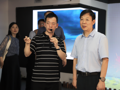 省委、市委、区委宣传部领导莅临创意园区智澜科技企业调研指导工作！