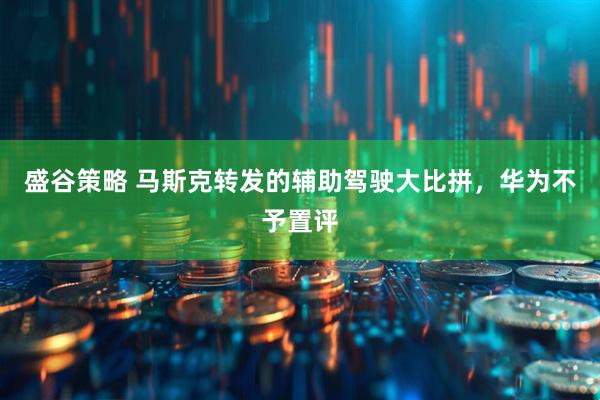 盛谷策略 马斯克转发的辅助驾驶大比拼，华为不予置评